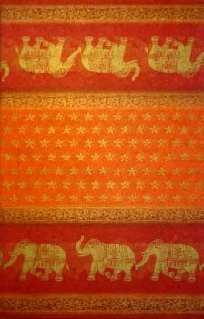 TA-013 Animals Africa - 1-ply (orange/Banana Fibre) - Ihr - Table Runner 33x600cm